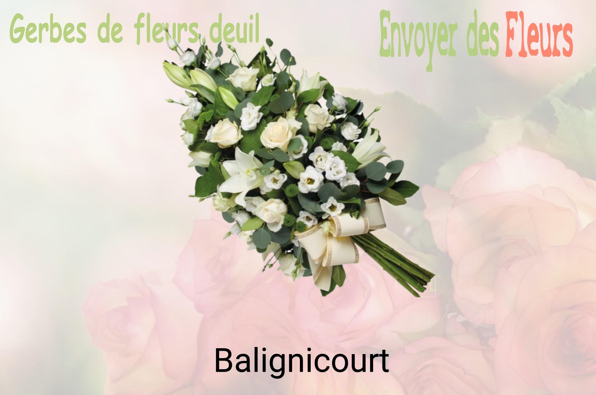 Gerbe de fleurs de deuil livrée à Balignicourt